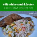 sült csirkecomb köretek