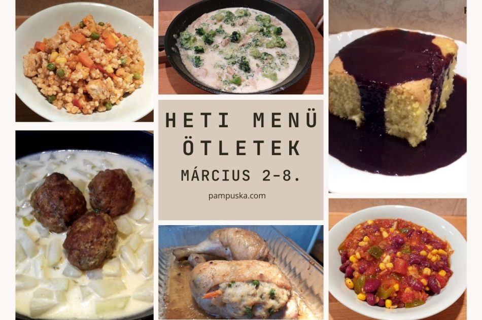 heti menü ötletek március 2